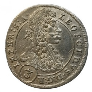 Leopold I. 1657-1705, 3 krejcar 1700 GE Praha-Egerer