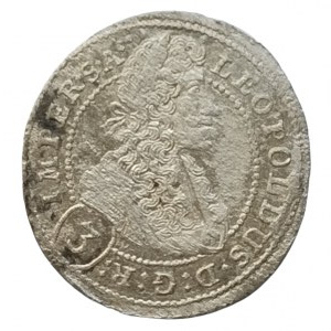 Leopold I. 1657-1705, 3 krejcar 1701 GE Praha-Egerer