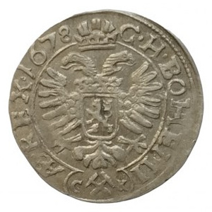 Leopold I. 1657-1705, 3 krejcar 1678 CK Kutná Hora-Krahe