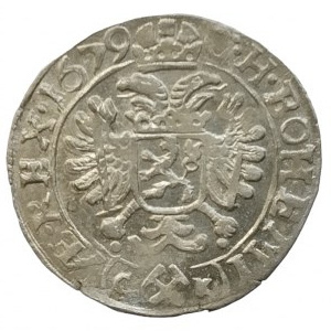 Leopold I. 1657-1705, 3 krejcar 1679 CK Kutná Hora-Krahe