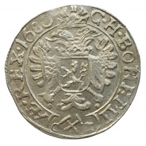 Leopold I. 1657-1705, 3 krejcar 1680 CK Kutná Hora-Krahe