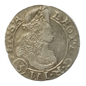 Leopold I. 1657-1705, 3 krejcar 1680 CK Kutná Hora-Krahe