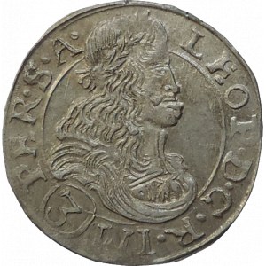 Leopold I. 1657-1705, 3 krejcar 1682 CK Kutná Hora-Krahe