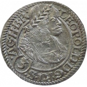 Leopold I. 1657-1705, 3 krejcar 1669 SHS Vratislav-Hammerschidt