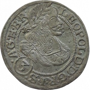 Leopold I. 1657-1705, 3 krejcar 1670 SHS Vratislav-Hammerschmidt