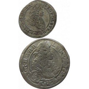 Leopold I. 1657-1705, 3 krejcar 1696 CB (-2/2-) + 1 krejcar 1698 CB