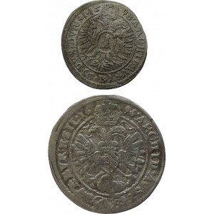 Leopold I. 1657-1705, 3 krejcar 1696 CB (-2/2-) + 1 krejcar 1698 CB