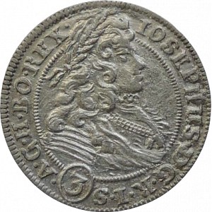 Josef I. 1705-1711, 3 krejcar 1705 FN Vratislav-Nowak + 3 krejcar 1706 FN Vratislav-Nowak