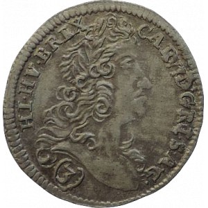 Karel VI. 1711-1740, 3 krejcar 1721 Praha-Scharff