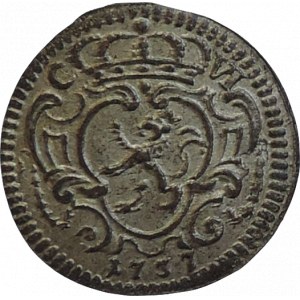 Karel VI. 1711-1740, 1/2 krejcar 1737 Praha