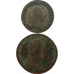 František II. 1792-1835, Cu 3 krejcar 1800 C + Cu 1 krejcar 1800 C 2ks