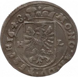 Těšín, Alžběta Lukrécie, 3 krejcar 1648 HL s portrétem Ferdinanda III.