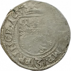 Valdštejn Albrecht 1583-1634, 3 krejcar 1627 Jičín-Reick