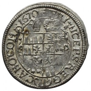 Olomouc biskupství, Karel II. Liechtenstein 1664-1695, 3 krejcar 1670