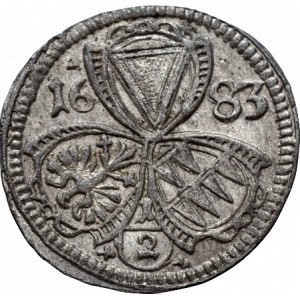 Olomouc biskupství, Karel II. Liechtenstein 1664-1695, 1/2 krejcar 1683