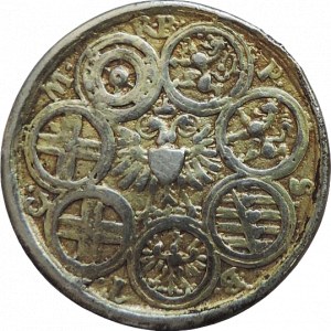 Rudolf II. 1576-1611, AR medaile zlacená litá 24