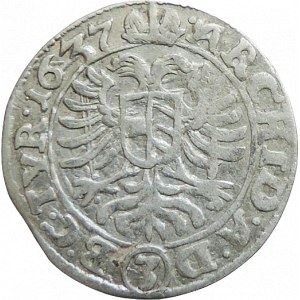 Ferdinand III. 1637-1657, 3 krejcar 1637 Vídeň-Stadler