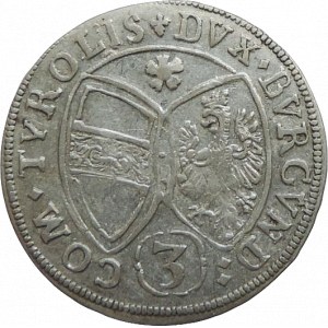 Tyroly, arc. Ferdinand Karel, 3 krejcar 1661