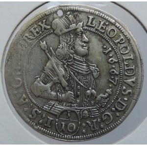 Leopold I. 1657-1705, 1/10 tolaru 1667 Hall Her. 906