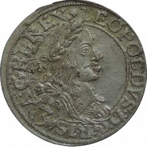 Leopold I. 1657-1705, 3 krejcar 1663 CA Vídeň-Cetto RR