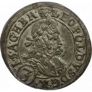 Leopold I. 1657-1705, 3 krejcar 1669 I.G.W. Graz-Weiss