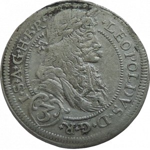 Leopold I. 1657-1705, 3 krejcar 1688 IAN Graz-Nowak RR