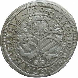 Leopold I. 1657-1705, 3 krejcar 1704 IA Graz-Nowak