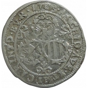 Leopold I. 1657-1705, 3 krejcar 1705 IP Sv.Vít-Preiss R