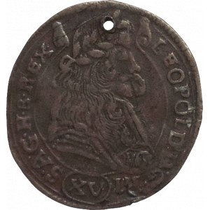 Leopold I. 1657-1705, XV krejcar 1679 KB Cu dobové falzum