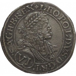 Leopold I. 1657-1705, XV krejcar 1676 Bratislava