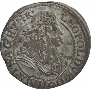 Leopold I. 1657-1705, VI krejcar 1676 NB-LM Nagybánya-Mittermayer