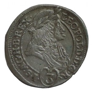 Leopold I. 1657-1705, 3 krejcar 1694 KB