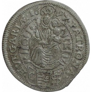 Leopold I. 1657-1705, 3 krejcar 1697 CH Bratislava