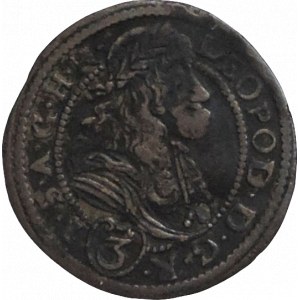 Leopold I. 1657-1705, 3 krejcar 1695 NB/PO Nagybánya