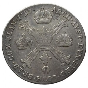 František II. 1792-1835, 1/4 tolar křížový 1797 B