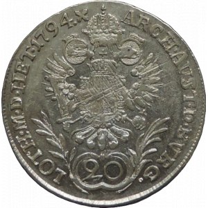 František II. 1792-1835, 20 krejcar 1794 G