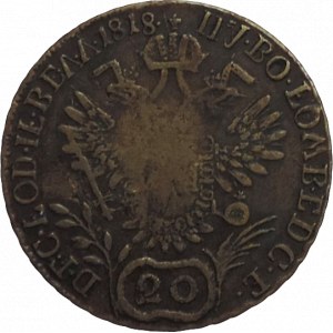František II. 1792-1835, 20 krejcar 1818 B