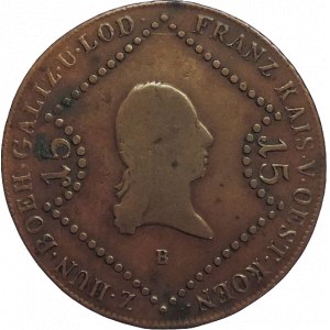 František II. 1792-1835, Cu 15 krejcar 1807 B