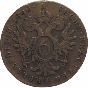 František II. 1792-1835, Cu 6 krejcar 1800 G
