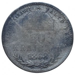 FJI 1848-1916, 20 krejcar 1868 GYF