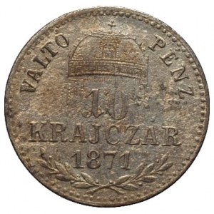 FJI 1848-1916, 10 krejcar 1871 GYF