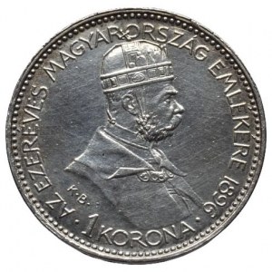 FJI 1848-1916, 1 kor. 1896 KB milénium