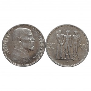 ČSR 1918-1939, 20 Kč 1933,, 1937, 2 ks