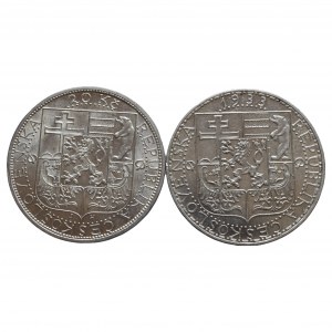 ČSR 1918-1939, 20 Kč 1933,, 1937, 2 ks