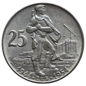 ČSR 1945-1992, 25 Kč 1954 - 10. výročí SNP