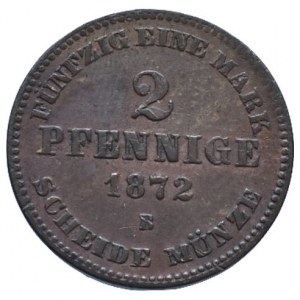 Mecklenburg-Schwerin, Friedrich Franz II. 1842-1883, 2 pfennig 1872 B