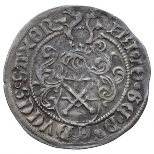 Sasko, Friedrich III., Johann a Georg, 1507 - 1525, Zinsgroschen b.l. (činžovní groš)