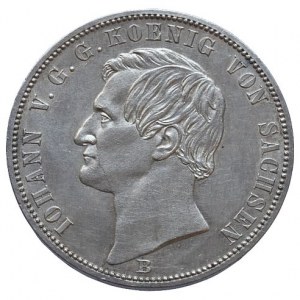 Sasko-Albertinská linie, Johann 1854-1873, tolar 1871 B - vítězství nad Francií