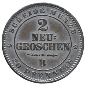 Sasko-Albertinská linie, Johann 1854-1873, 2 neugroschen 1864 B