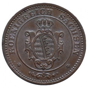 Sasko-Albertinská linie, Johann 1854-1873, 2 pfennig 1866 B